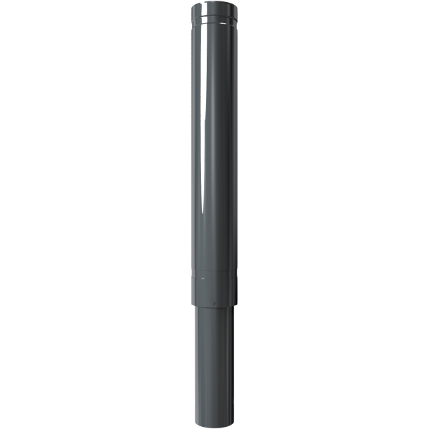 Bollard of aluminium | � 120 mm | stationary, for casting in concretewith ground anchor | height above ground 750 mmtotal length approx. 1050 mm